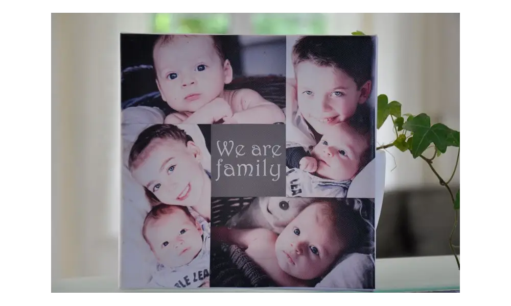 Wandbild mit Geburtsdaten & Foto, Leinwand personalisiert