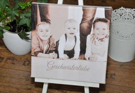 Wandbild mit Geburtsdaten & Foto, Leinwand personalisiert