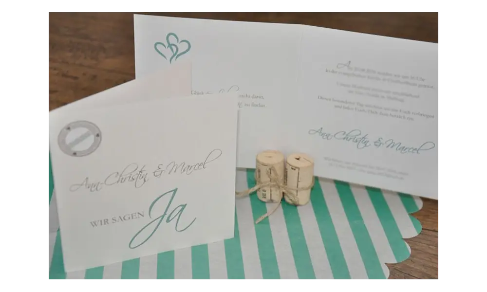 Einladungskarte Hochzeit "für immer", Klappkarte Quadrat, braun