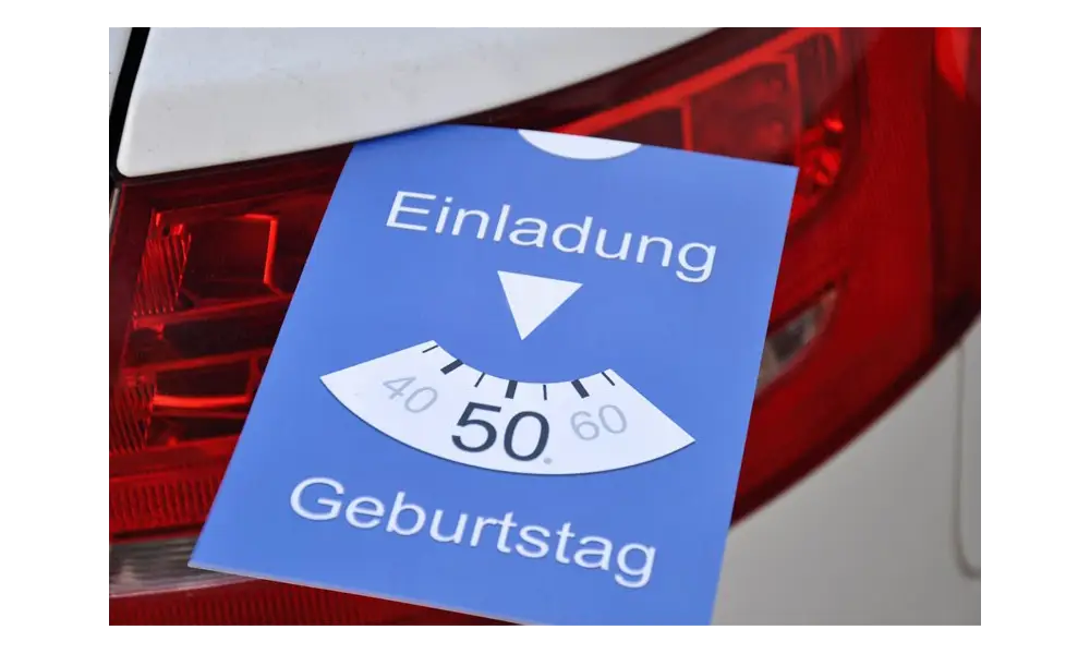 Einladung Geburtstag lustig "Parkscheibe"