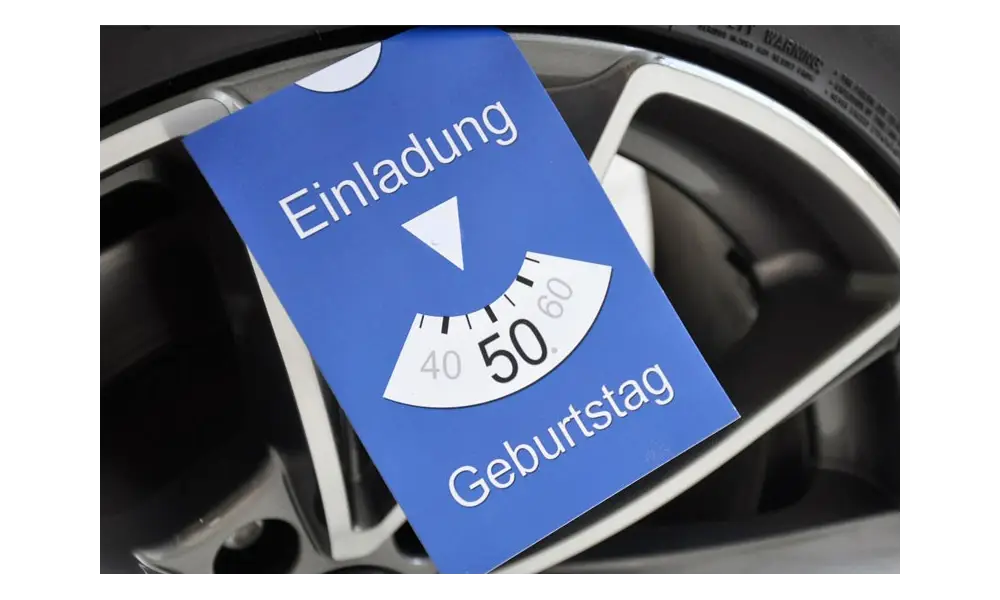 Einladung Geburtstag lustig "Parkscheibe"