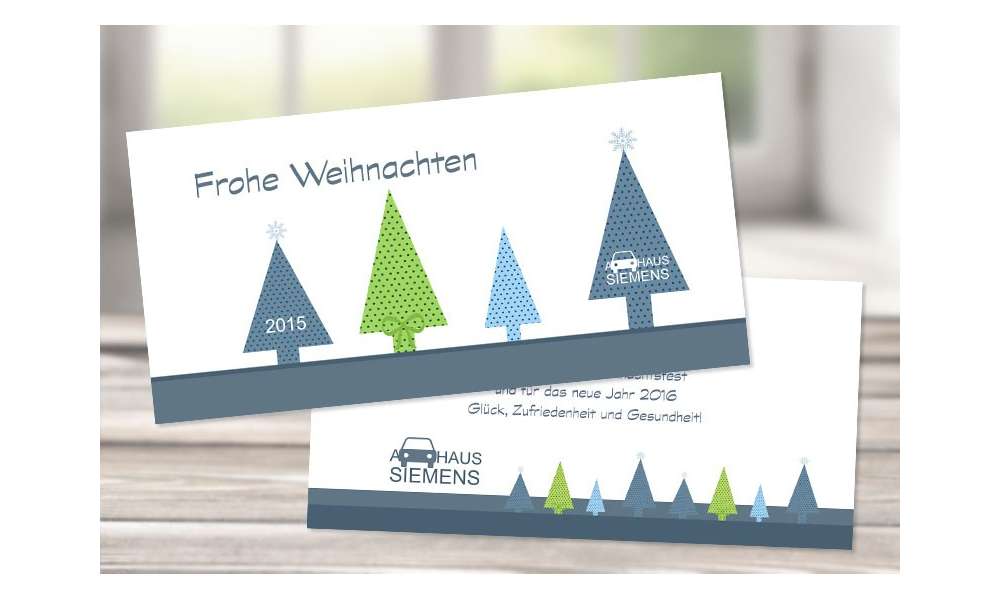 Firmen Weihnachtskarte mit Logo geschäftlich für Firmen Weihnachtsgruß modern