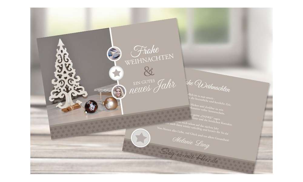 Weihnachtskarte Firmen "Vintage Look"