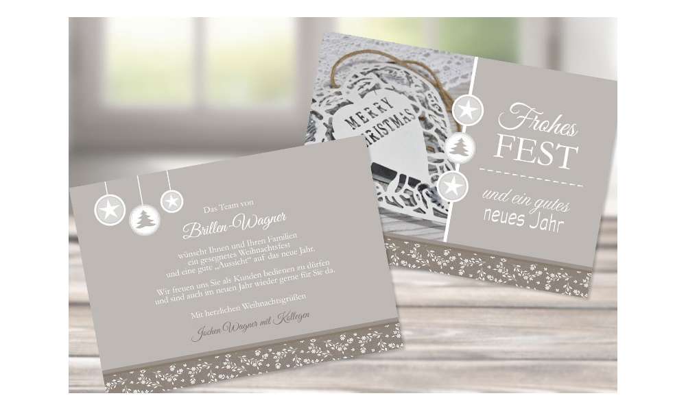 Weihnachtskarte Firmen "Vintage Look"