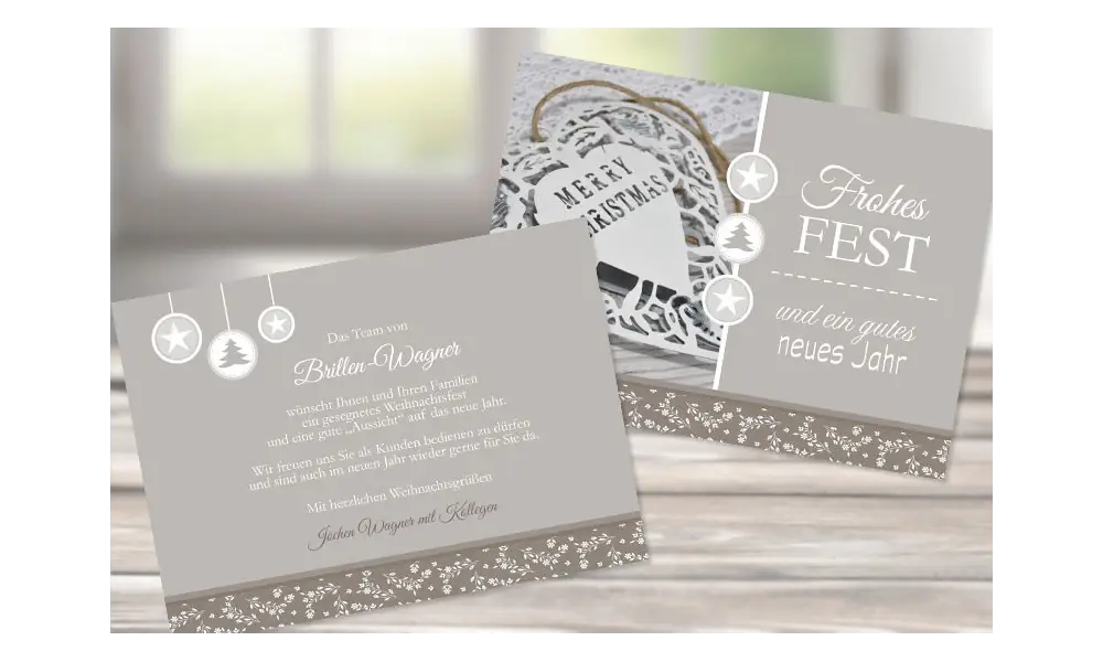 Weihnachtskarte Firmen "Vintage Look"