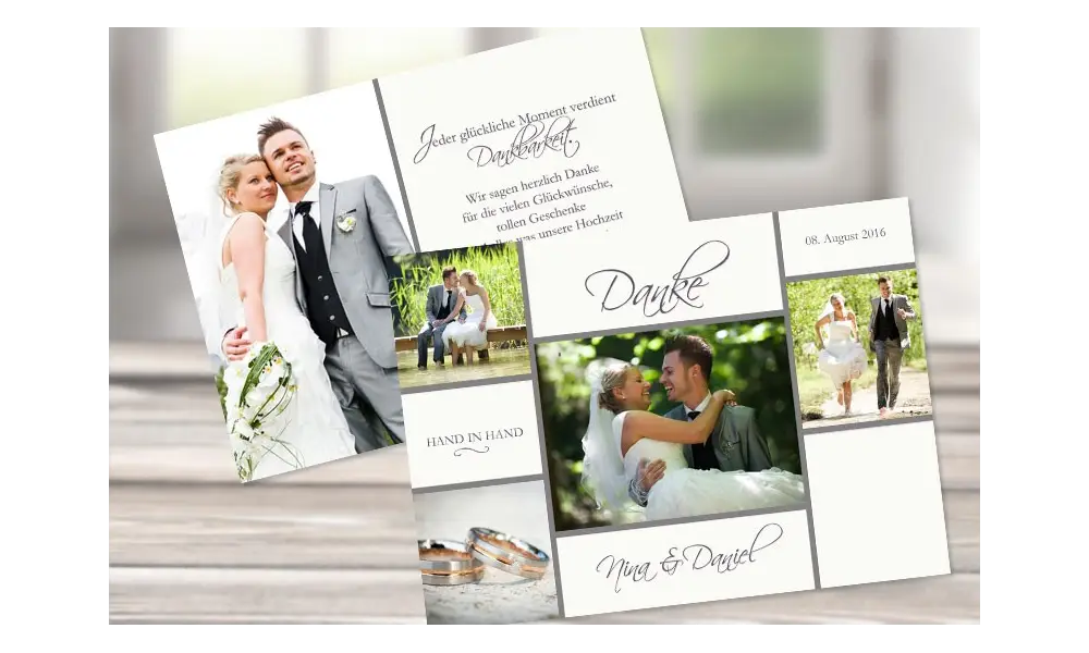 Danksagungskarte Hochzeit "Lavendel"