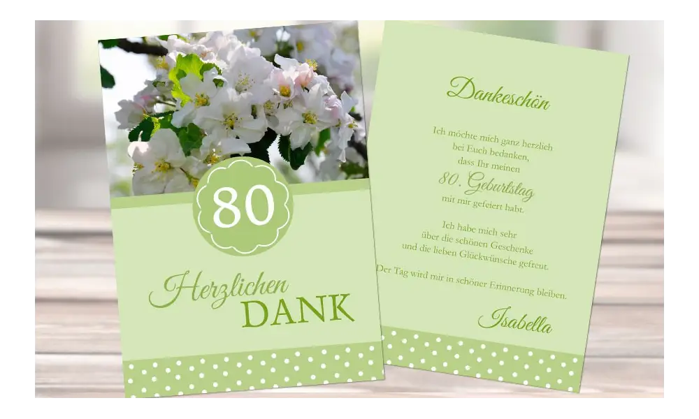 Einladung zum 80. Geburtstag "Rose" flieder