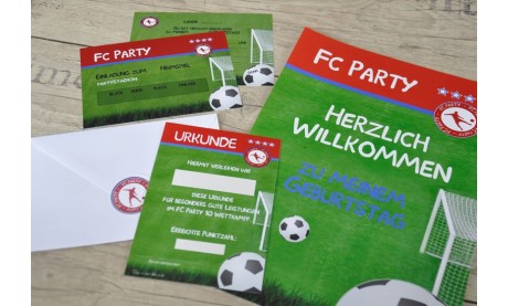 Einladungskarten Kindergeburtstag Fußball
