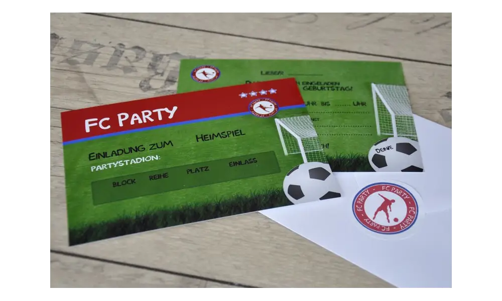 Einladungskarten Kindergeburtstag Fußball