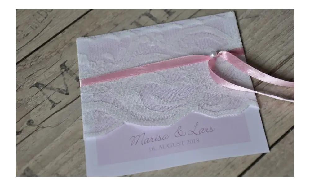 Einladungskarten Hochzeit Vintage Spitze