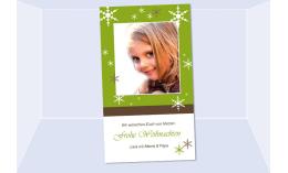Fotokarte Weihnachten, Weihnachtskarte, 10x18, grün braun
