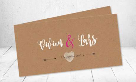 Vintage Hochzeitseinladungen "Fingerprint"