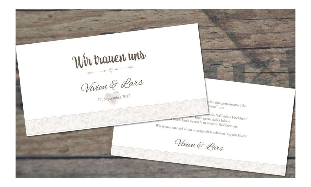 Vintage Diy Hochzeitseinladungen "Spitze"