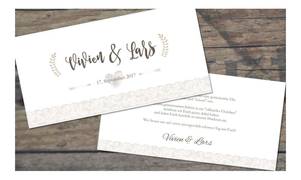 Vintage Diy Hochzeitseinladungen "Spitze"
