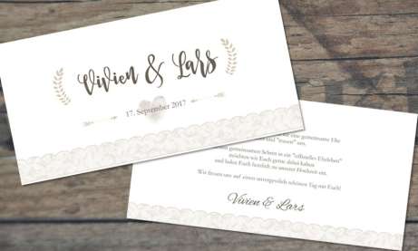 Vintage Diy Hochzeitseinladungen "Spitze"