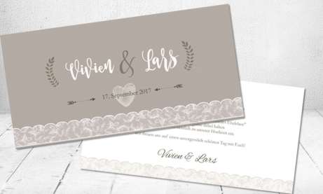 Vintage Diy Hochzeitseinladungen "Spitze"
