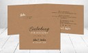 Einladungskarte Hochzeit  Kraftpapier Vintage diy