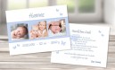 Danksagungskarte zur Geburt in blau, Flachkarte 