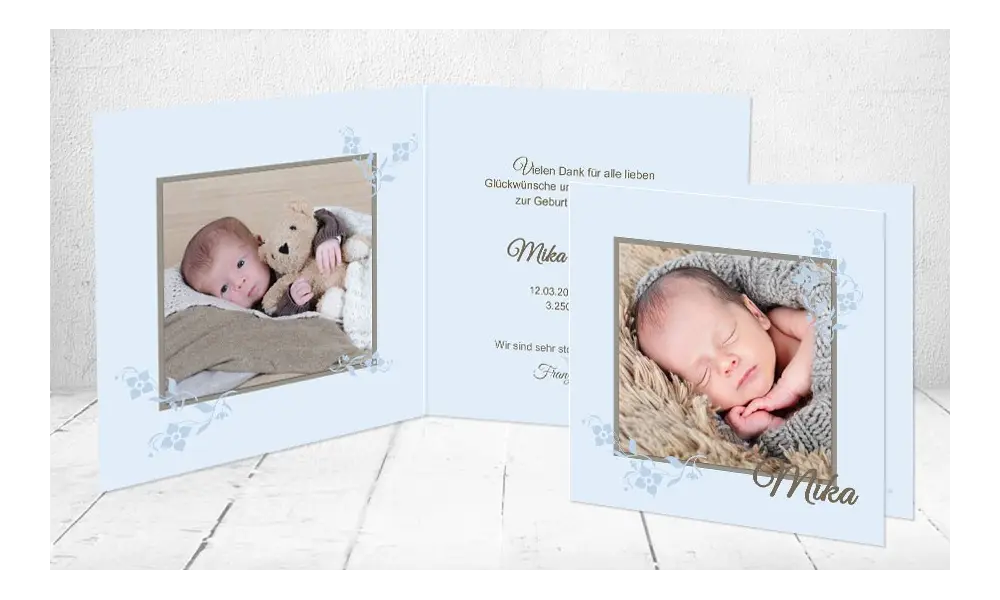 Geburtskarten Baby "Vintage"