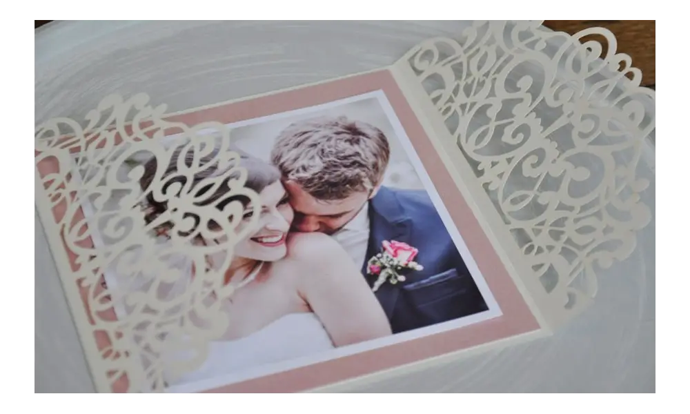Lasercut Danksagungskarten Hochzeit