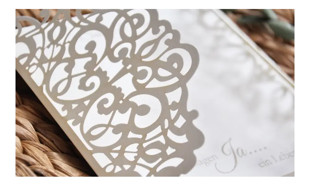 Lasercut Danksagungskarten Hochzeit
