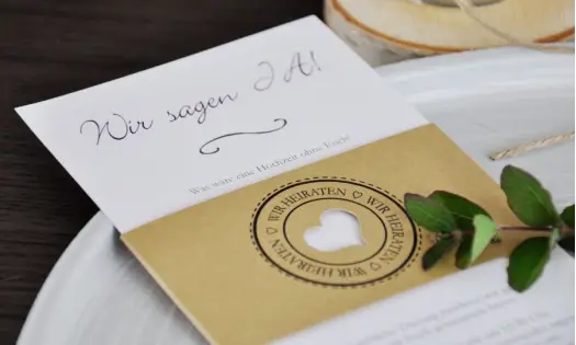 Moderne Hochzeitseinladung "Diy Kraftpapier Banderole"