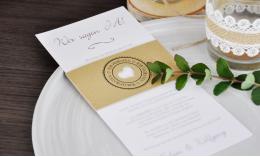 Moderne Hochzeitseinladung "Diy Kraftpapier Banderole"