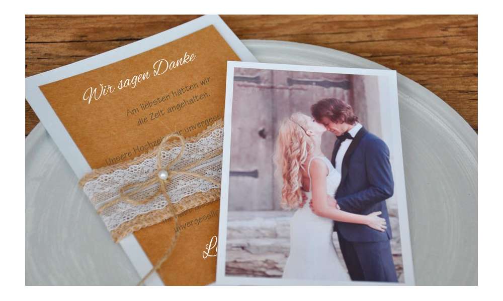 Unsere neuen Dankeskarten zur Hochzeit