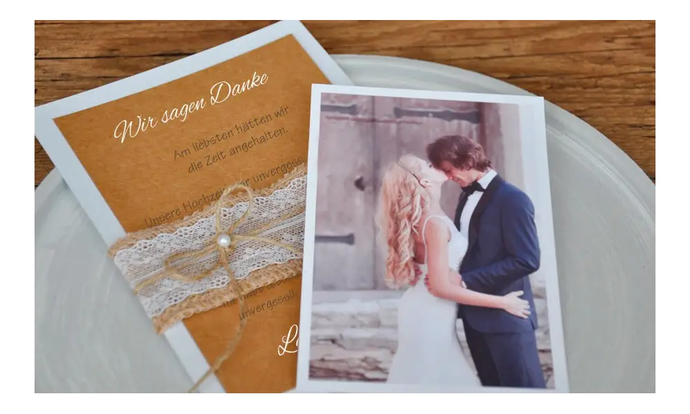 Unsere neuen Dankeskarten zur Hochzeit