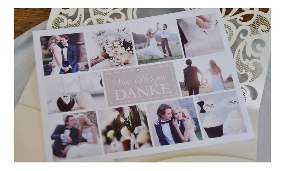 Unsere neuen Dankeskarten zur Hochzeit