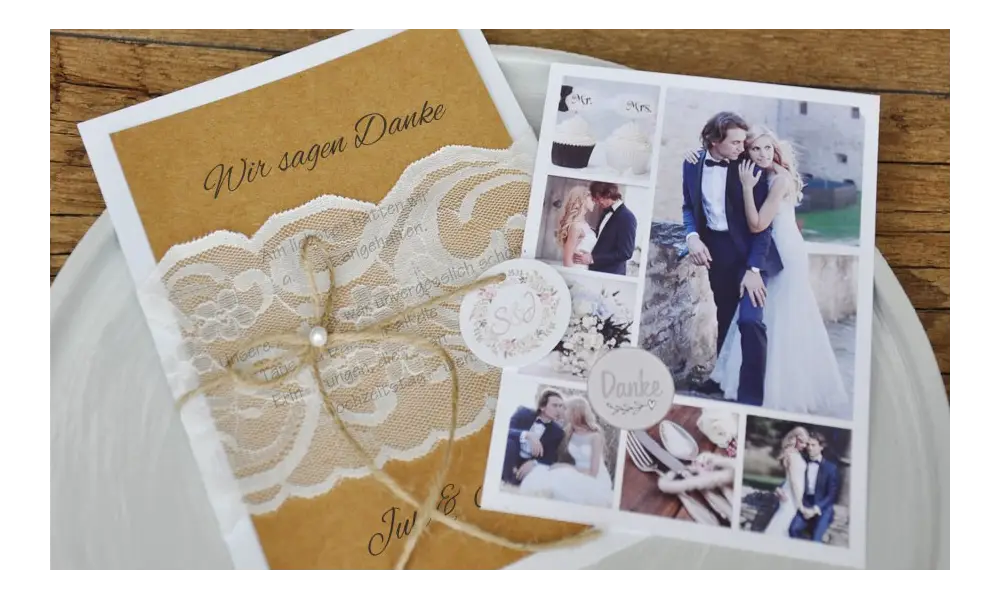 Unsere neuen Dankeskarten zur Hochzeit