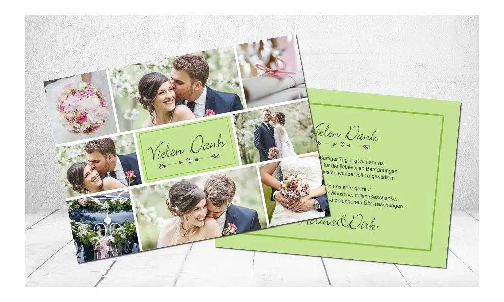 Danksagungskarte Hochzeit Vintage Diy