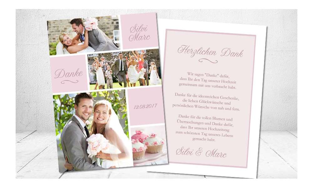 Danksagungskarten Hochzeit Vintage Traum