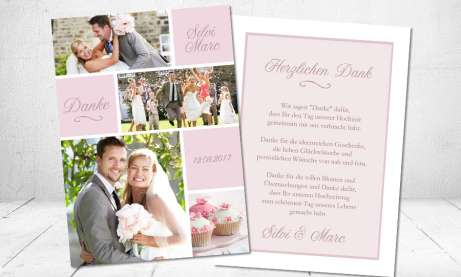 Danksagungskarten Hochzeit Vintage Traum