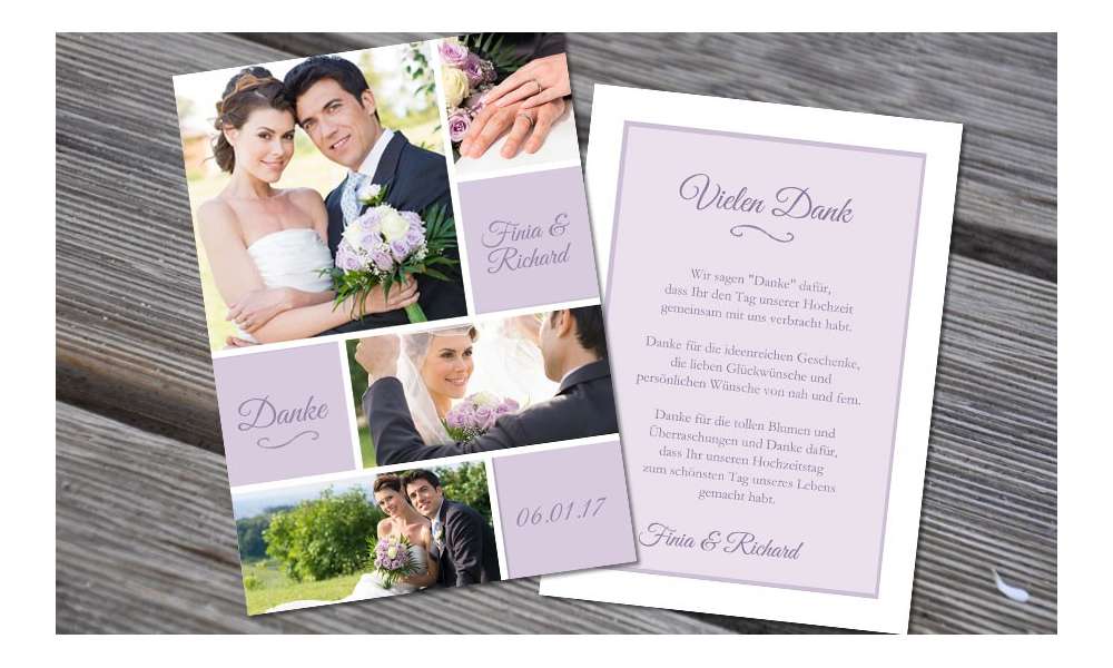 Danksagungskarten Hochzeit Vintage Traum