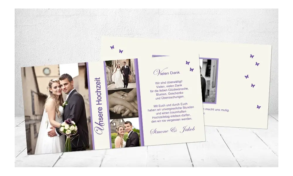 Danksagungskarte, Karte Hochzeit, Sternenhimmel
