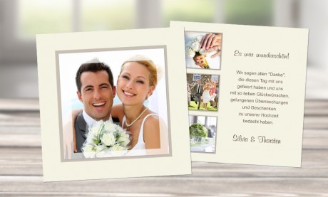 Danksagungskarte Hochzeit, Karte Hochzeit "Traumhochzeit"