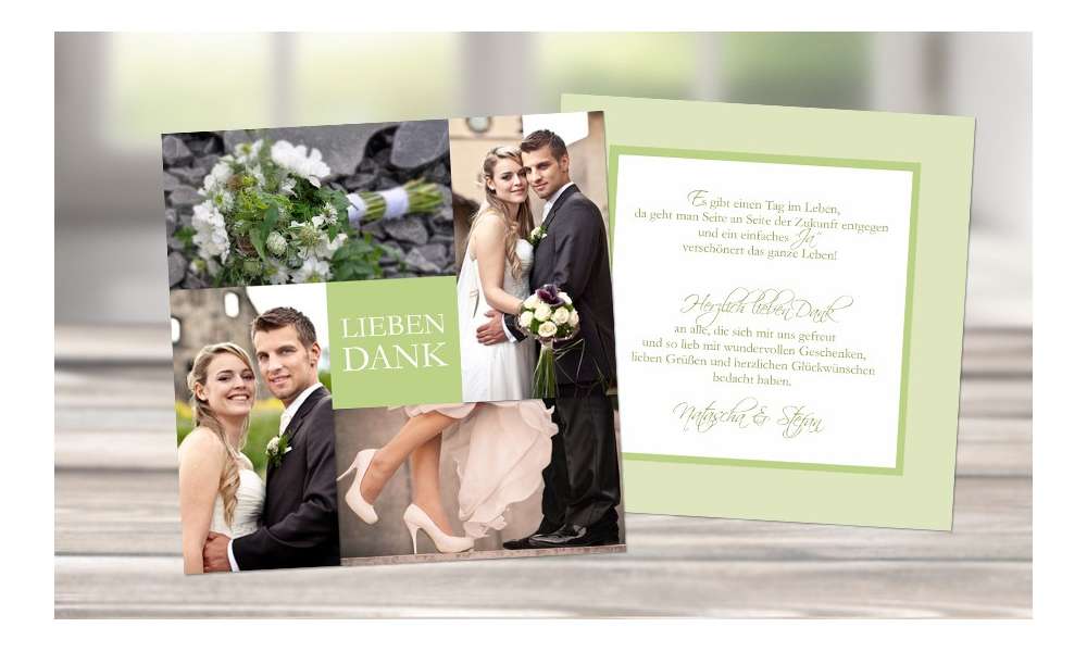Danksagungskarte Hochzeit, Karte Hochzeit "Verführung"