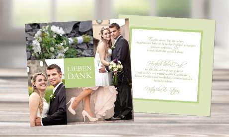 Danksagungskarte Hochzeit, Karte Hochzeit "Verführung"