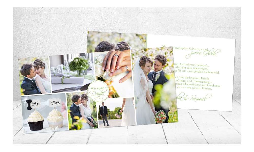 Danksagungskarte Hochzeit "Herzliches Dankeschön"