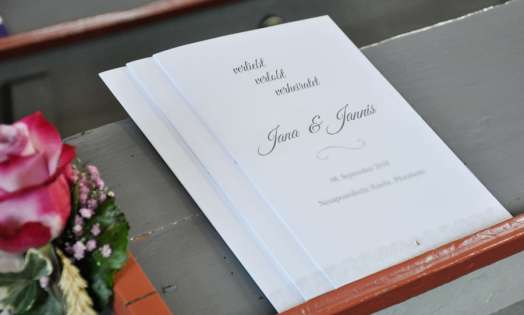Kirchenheft Einband, Hochzeit