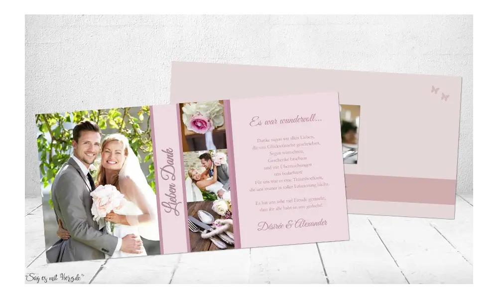 Danksagungskarten Hochzeit