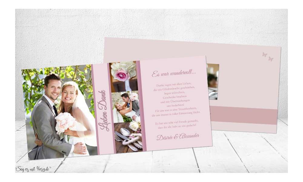 Danksagungs-Karten Hochzeit Danksagungs-Karten Hochzeit