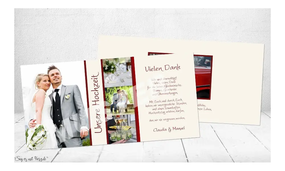 Danksagungskarten Hochzeit