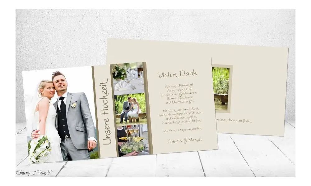 Danksagungskarten Hochzeit
