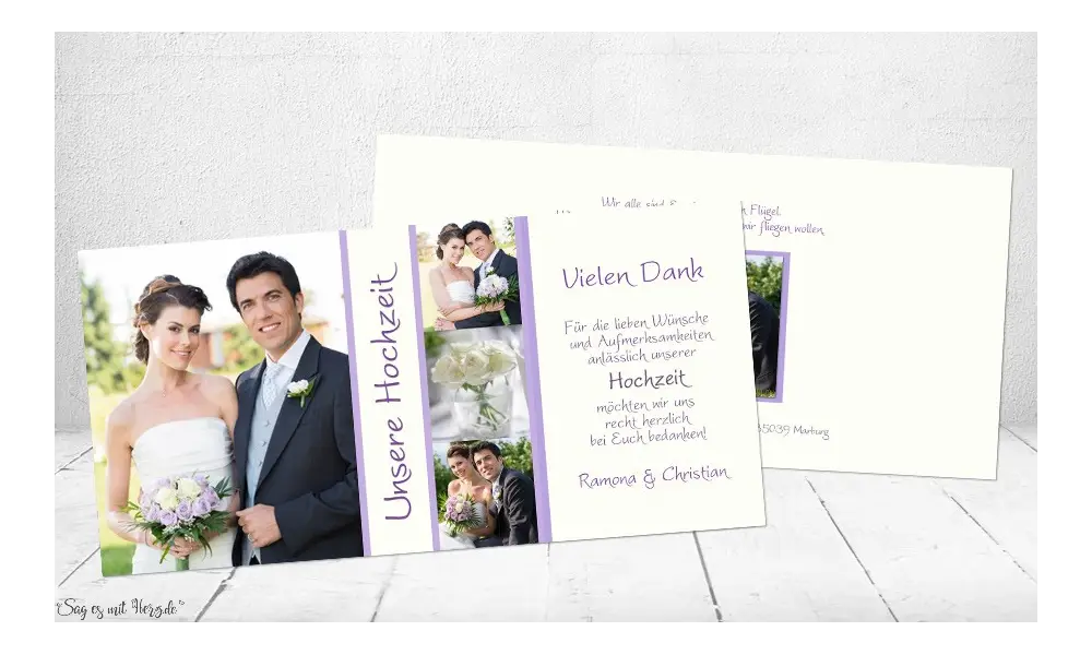 Danksagungskarten Hochzeit