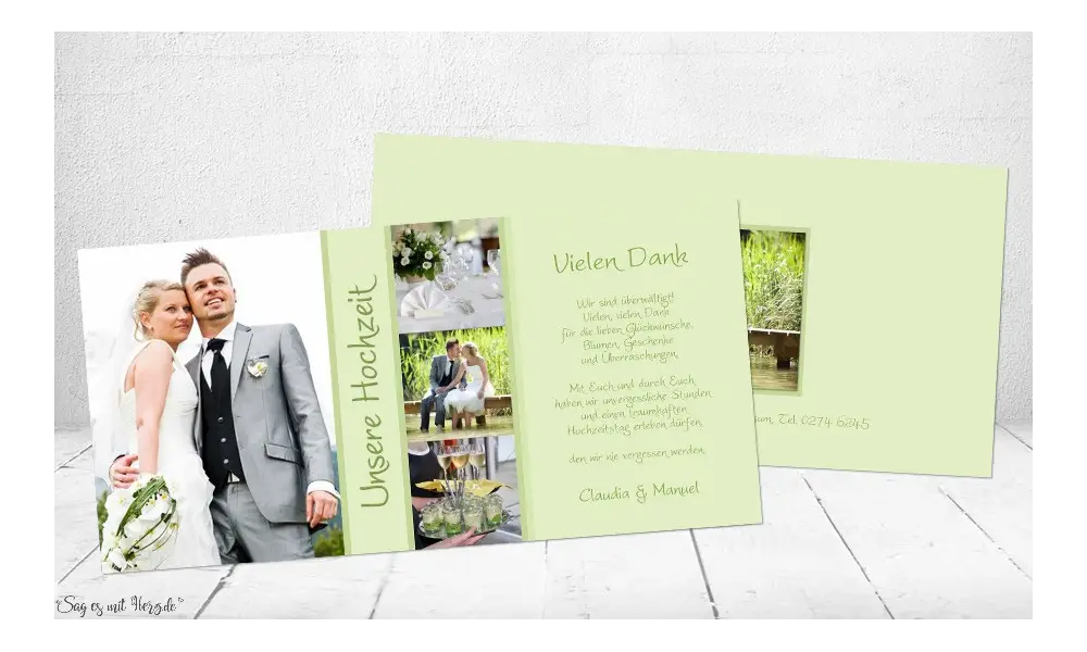 Danksagungskarten Hochzeit