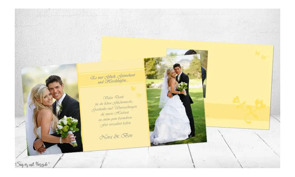 Danksagungskarten-Hochzeit