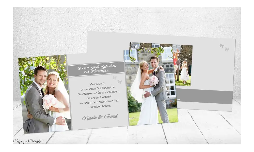 Danksagungskarten-Hochzeit