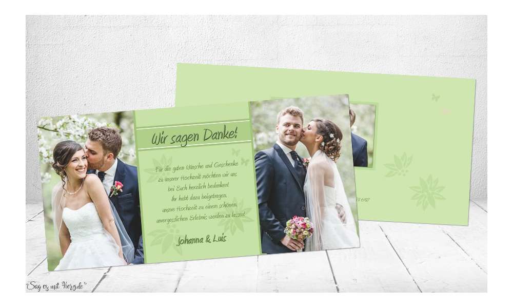 Danksagungskarten-Hochzeit